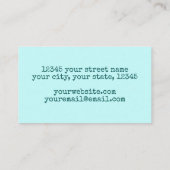 アクアパステルスワールメイクアップアーティスト 名刺 (裏面)