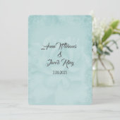 アクアパステル結婚のバラ背景 招待状 (スタンド正面)