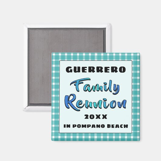 アクアパターンキープサケ土産ファミリー懇親会ギフト マグネット (正面/裏面)