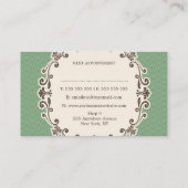 アクアパターン美容師アポイントメントカード 予約カード (裏面)