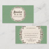 アクアパターン美容師アポイントメントカード 予約カード (正面/裏面)