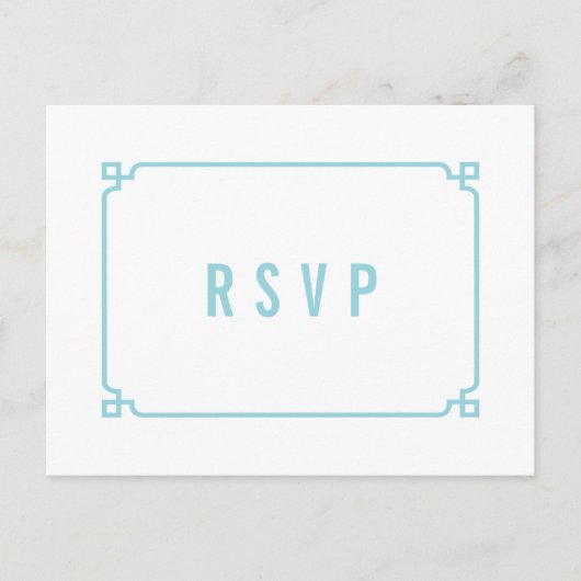 アクアパラダイスデコシックウェディングRSVPポストカード インビテーションポストカード (正面)