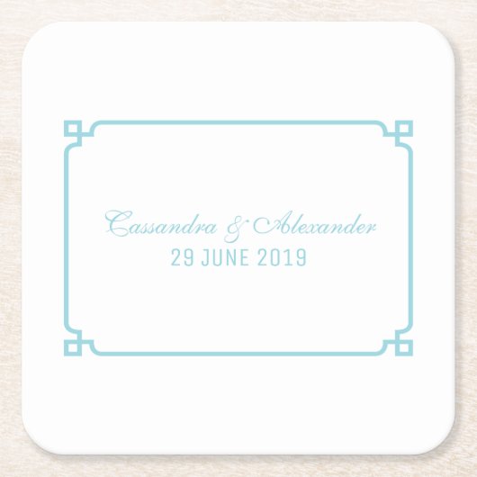 アクアパラダイスデコシ結婚ック スクエアペーパーコースター (正面)