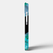 アクアパーソナライズされたかわいらしブルー花柄 Case-Mate iPhoneケース (裏面 / 左)