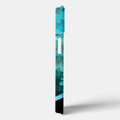 アクアパーソナライズされたかわいらしブルー花柄 Case-Mate iPhoneケース (裏面 / 右)