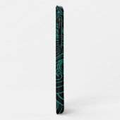 アクアパーソナライズされたとブラックスワ芸術的ール Case-Mate iPhoneケース (裏面/左)