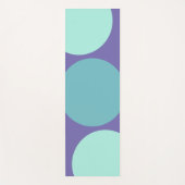 アクアパーソナライズされたグリーンとパープル ヨガマット (正面)