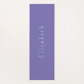 アクアパーソナライズされたグリーンとパープル ヨガマット (裏面)