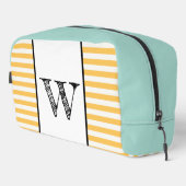 アクアパーソナライズされたストライプのトリム付きバッグ ドップキット (右コーナー)