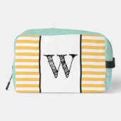 アクアパーソナライズされたストライプのトリム付きバッグ ドップキット (裏面)