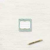 アクアパーソナライズされたティール(緑がかった色)金ゴールドはかりで測マーメイド3x3 ポストイット (デスク上)