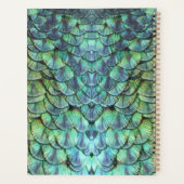 アクアパーソナライズされたピ鮮やかーコックフェザー結婚ズ プランナー手帳 (裏面)