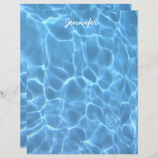 アクアパーソナライズされたブルースイミングプールウォーターフォト (正面/裏面)
