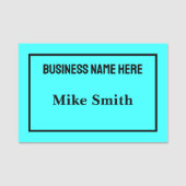 アクアパーソナライズされたブルーネームバッジ 名札 (正面)