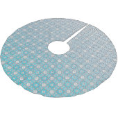 アクアパーソナライズされたブルーマンダラクリスマススカート ブラッシュドポリエステルツリースカート (アングル)