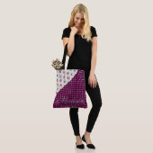 アクアパープルアステカドットトレンディー名ガーリーモノグラム トートバッグ (モデル)