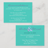 アクアパープルインサート披露宴&アコモデーションカード エンクロージャーカード (正面/裏面)