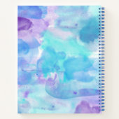 アクアパープルウォーターの色の追加の名前 ノートブック (裏面)