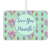 アクアパープルパンジーフローラフラワーカーエアーフレッシュナー カーエアーフレッシュナー (正面)