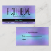 アクアパープル抽象芸術美しいサロン 予約カード (正面/裏面)