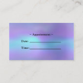 アクアパープル抽象芸術美しいサロン 予約カード (裏面)