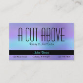 アクアパープル抽象芸術美しいサロン 予約カード (正面)