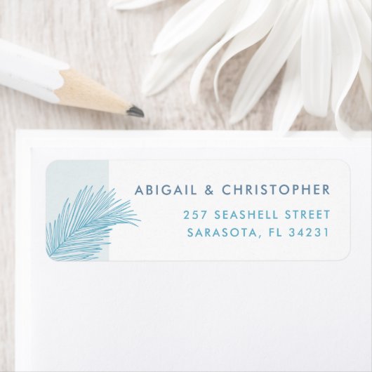 アクアパーム葉ズトロピカルビーチ差出人住所 ラベル (インサイチュ)
