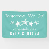 アクアヒトデパーソナライズされたィ 横断幕 (横)