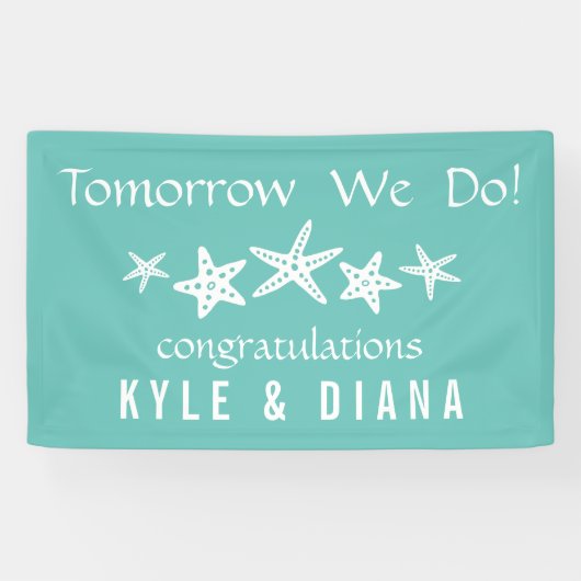 アクアヒトデパーソナライズされたィ 横断幕 (横)