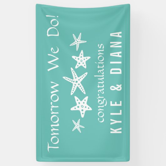 アクアヒトデパーソナライズされたィ 横断幕 (縦)