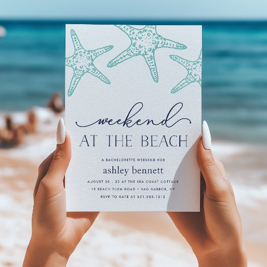 アクアヒトデ | ウィークエンドアットビーチ招待状 招待状