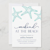 アクアヒトデ | ウィークエンドアットビーチ招待状 招待状 (正面)