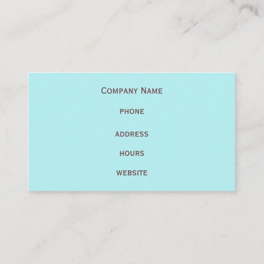 アクアヒョウ柄名刺 名刺 (裏面)