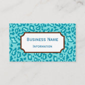 アクアヒョウ柄名刺 名刺 (正面)