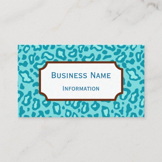 アクアヒョウ柄名刺 名刺 (正面)