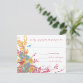 アクアビーズワックスラズベリーワイルドフラワーバード結婚ズ 招待状 (スタンド正面)