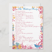 アクアビーズワックスラズベリーワイルドフラワーバード結婚ズ 招待状 (裏面)