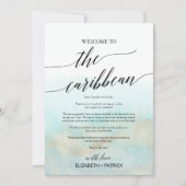 アクアビーチカリブのウェルカムレター&旅程 (正面)