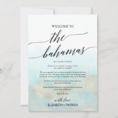 アクアビーチザバハマウェルカムレター&旅程 (正面)