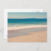 アクアビーチシーンのブランク写真 ポストカード (正面/裏面)