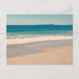 アクアビーチシーンのブランク写真 ポストカード