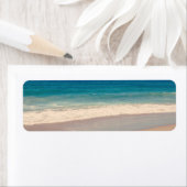 アクアビーチシーン写真 ラベル (インサイチュ)