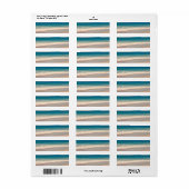 アクアビーチシーン写真 ラベル (フルシート)