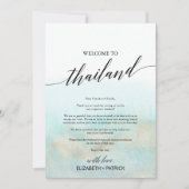 アクアビーチタイランドウェルカムレター&旅程 (正面)