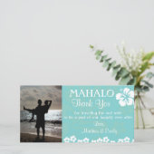 アクアビーチフラワーズサンキューフォトカード サンキューカード (スタンド正面)