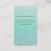 アクアビーチ旅行ブログスターフィッシュ沿岸テンプレート 名刺 (裏面)