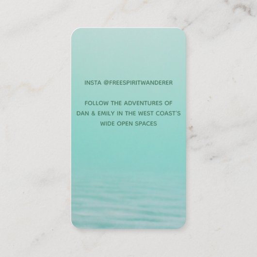 アクアビーチ旅行ブログスターフィッシュ沿岸テンプレート 名刺 (裏面)