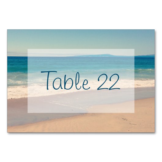 アクアビーチ結婚式 テーブルナンバー (正面)