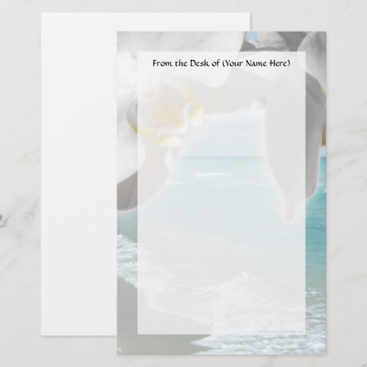 アクアビーチ蘭 便箋 (正面/裏面)