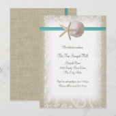 アクアビーチ バルーンとレースの披露宴 招待状 (正面/裏面)